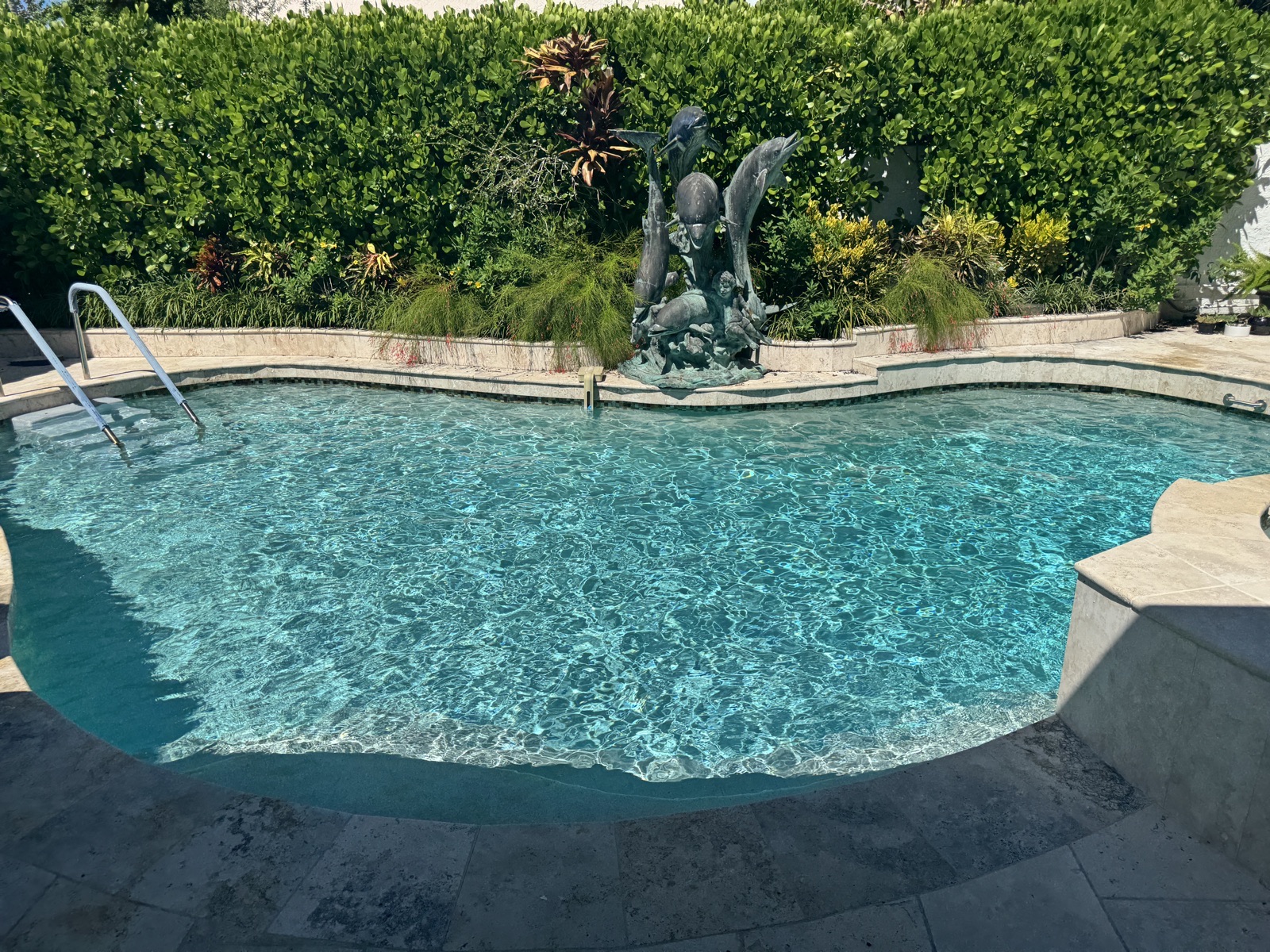 Crystal clear Boca Raton pool maintained during owner's vacation