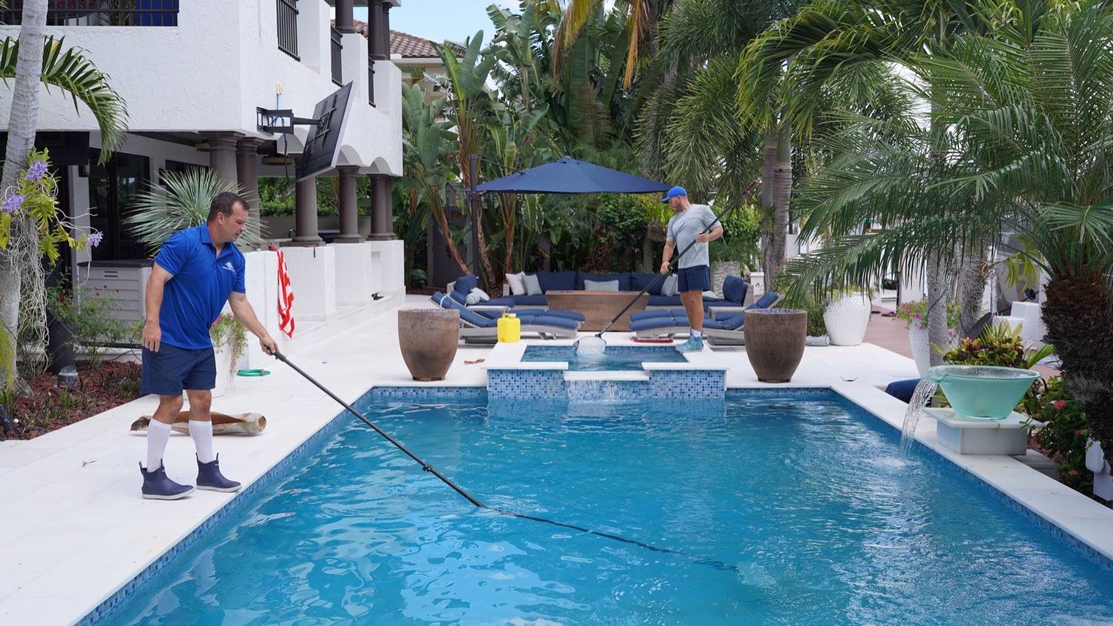 Florida's Best Pools technicians performing pool leak detection